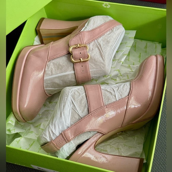 Sam Edelman Jildie Slingback Mary Jane Pumps Chunky Heel - Picture 2 of 5